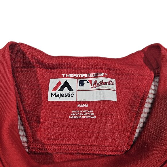 Majestic Men's Boston Red Sox MLB Medium ThermaBase Red Long Sleeve Authentic - Picture 5 of 8
